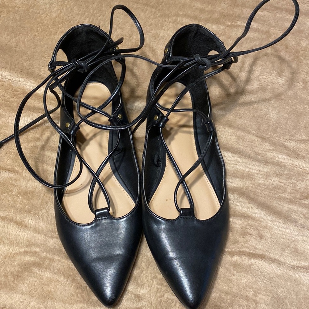 Old Navy Tie-up Flats - Picture 1 of 6